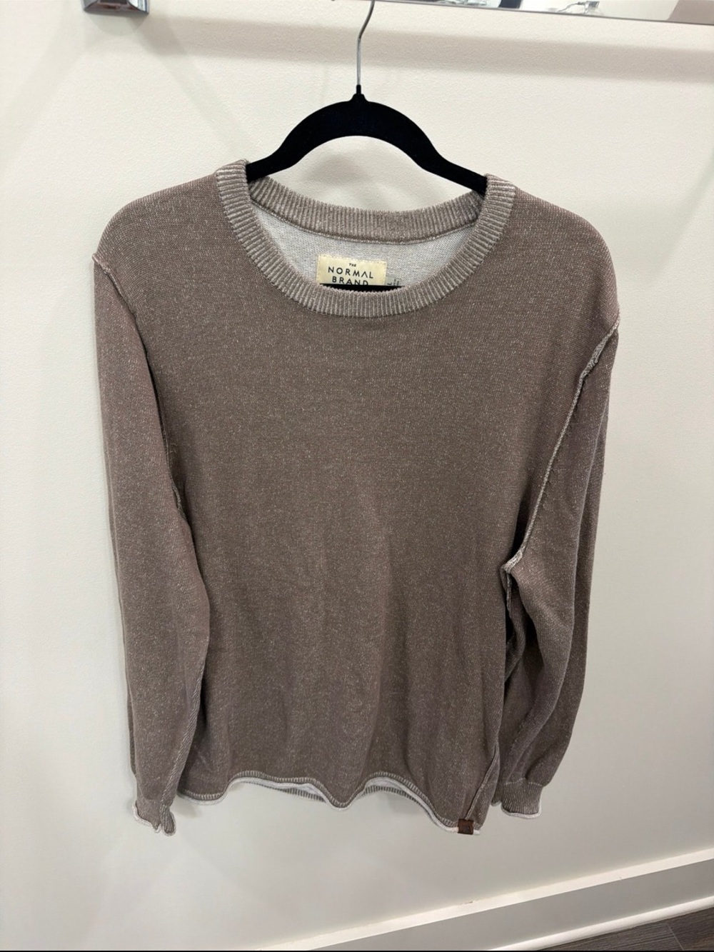 The Normal Brand Taupe Crewneck Sweater
